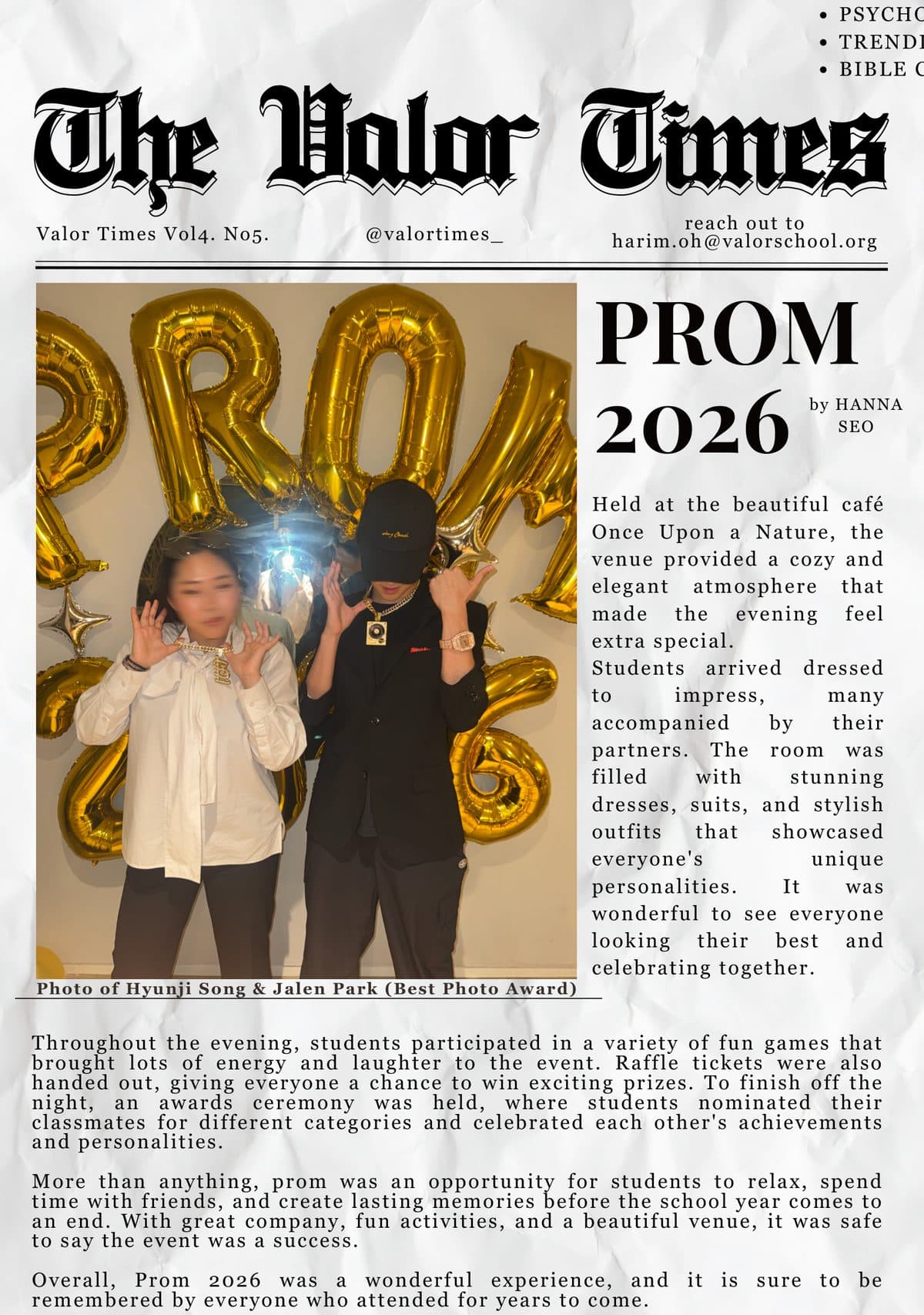 Page 1 of Valor Times Vol4. No5.
