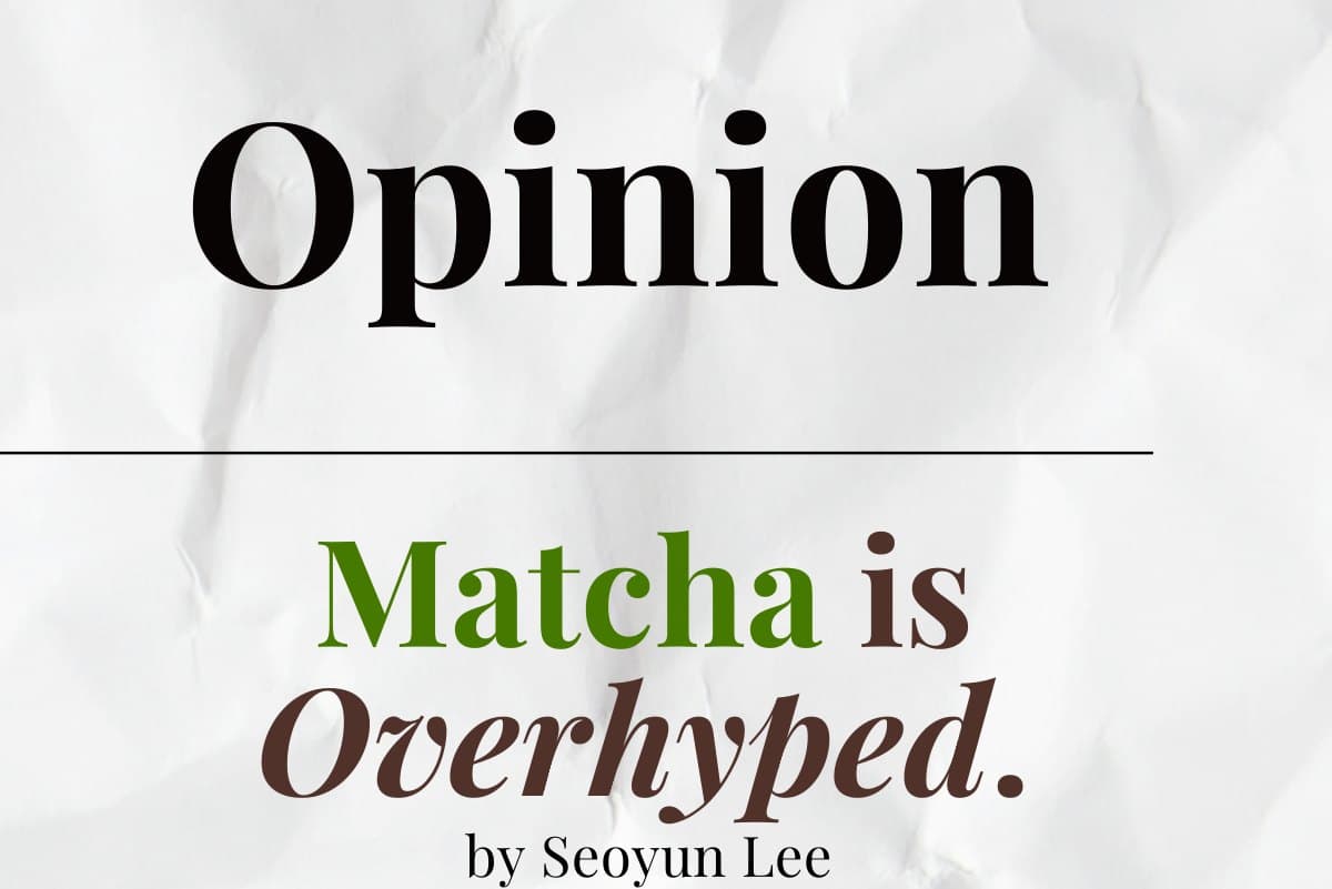 The Opinion page carrying the matcha argument